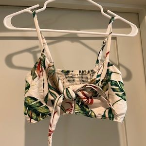 Hawaiian floral crop top/bralette